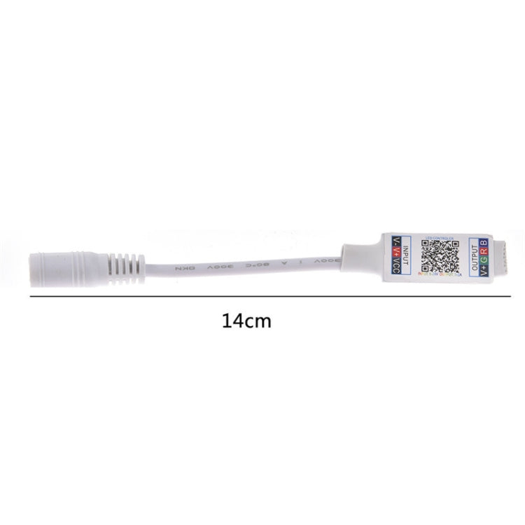 White mini RGB Bluetooth controller cable, about 14 cm length (with connector units)