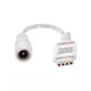 White mini RGB Bluetooth controller with round DC plug and output connector ports