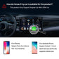 Car infotainment screen with CarPlay-style controls and phone compatibility options