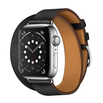 For Apple Watch 3 / 2 / 1 Generation 42mm Universal Leather Double-Loop Strap