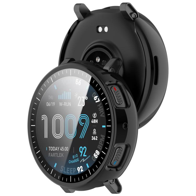 Tempered Glass Film Integrated PC Watch Protective Case, For Amazfit Active Max