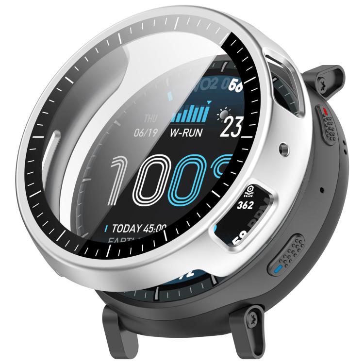 Tempered Glass Film Integrated PC Watch Protective Case, For Amazfit Active Max