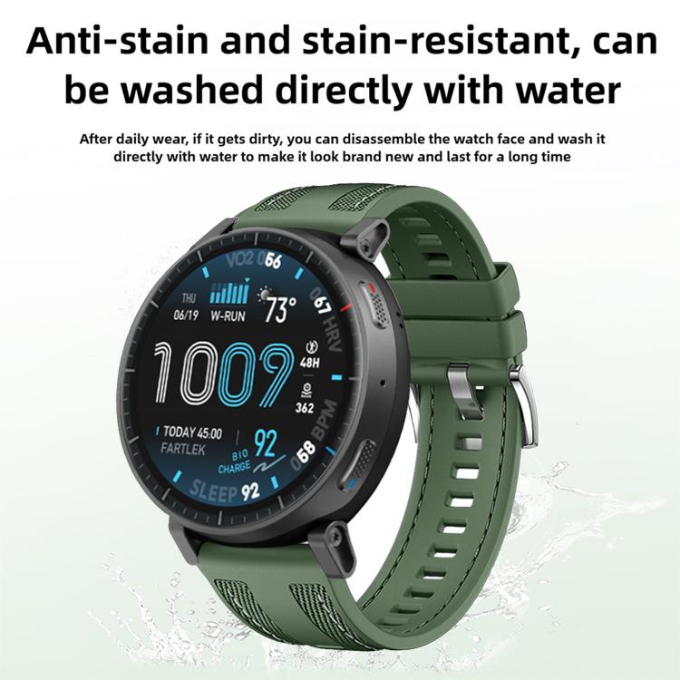 Composite Weave Nylon Silicone Watch Band, For Amazfit Active Max