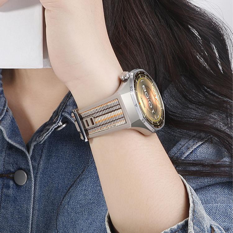 Push Button Composite Nylon Silicone Watch Band, For Huawei Watch GT 6 Pro