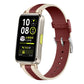 Composite Stitching Genuine Leather Watch Band, For Huawei Band 10 / 9 / 8