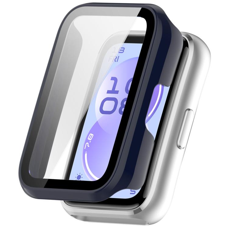 Midnight blue watch protective case with integrated screen protector