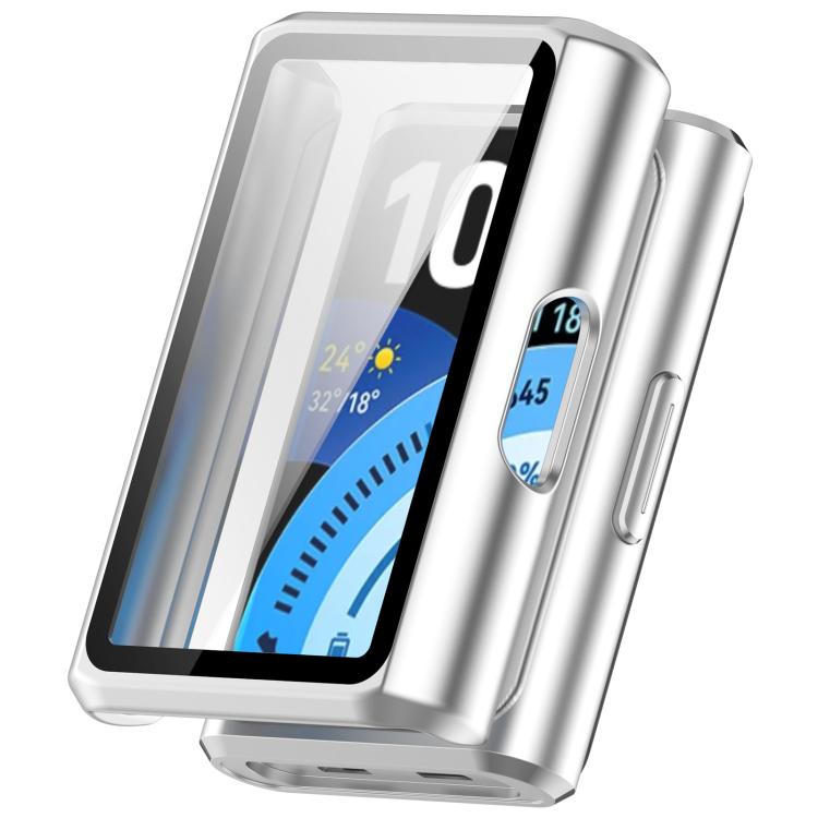 Silver Huawei Band 11 protective case with integrated screen protector