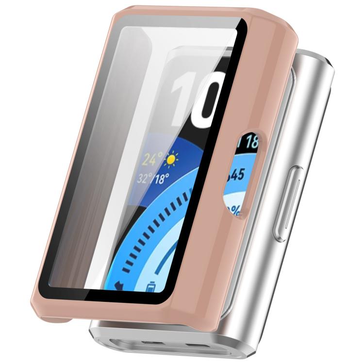Pink Huawei Band 11 protective case with integrated screen protector