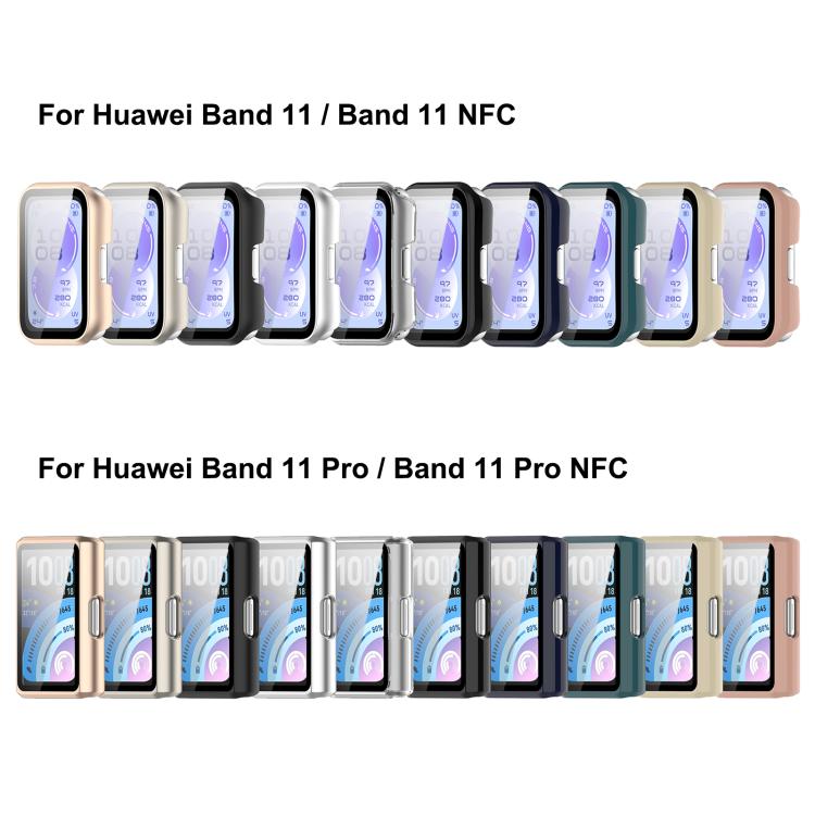 Watch protective cases with screen covers in assorted colors fitted to two band models