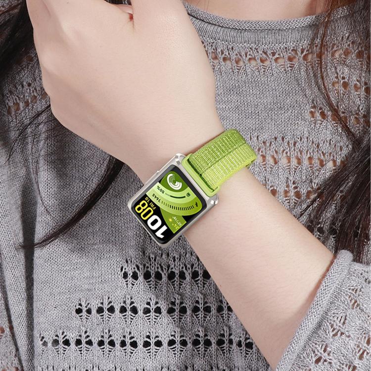 Adjustable Nylon Hook And Loop Fastener Watch Band, For Huawei Band 11 / Band 11 Pro
