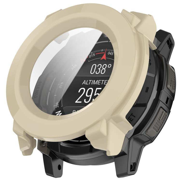 Tempered Film Integrated PC Watch Protective Case, For Garmin Instinct 3 AMOLED / Solar 50mm, For Garmin Instinct 3 AMOLED / Solar 45mm
