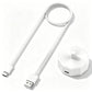 White USB charging cable with octagonal charging base dock