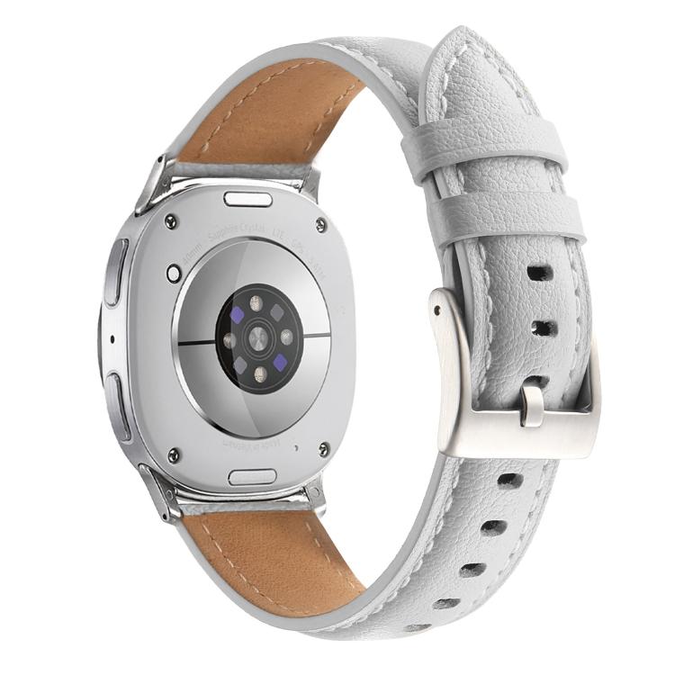 Pointed Tail Genuine Leather Watch Band, For Galaxy Watch9 / 8 / 8 Classic