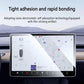 Installed tempered glass screen protector over car navigation map display