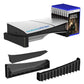 Black cooling stand with removable foam pads and side storage rail