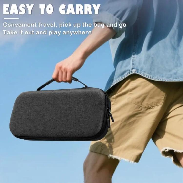 Shockproof EVA hard shell travel storage bag with carry handle, dark gray