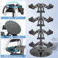 4-tier rotating stand with anti-slip bottom pad and multi-arm controller holders