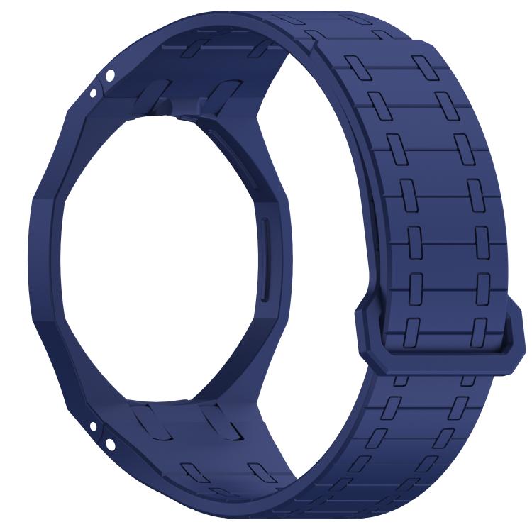 Integrated Twelve O Clock Side Magnetic Silicone Watch Band, For Swatch Royal Pop