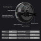 Car air vent aroma diffuser diagram with ports and controls, circular LED unit.