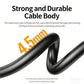 USB Type-A to square interface printer cable with 4.5mm thick durable cable body