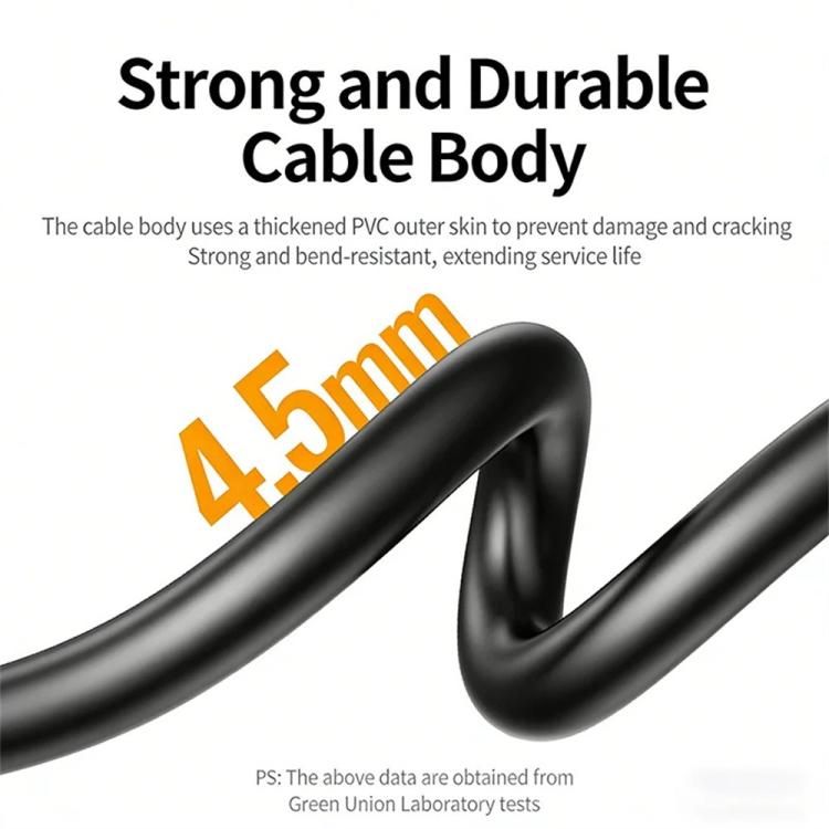 USB Type-A to square interface printer cable with 4.5mm thick durable cable body