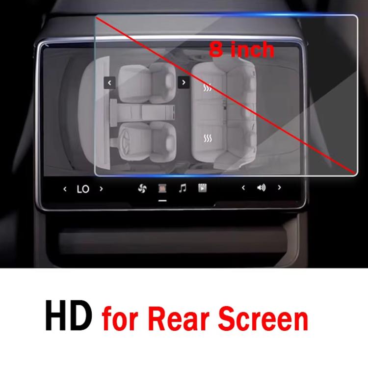 8-inch rear screen tempered glass film shown on vehicle infotainment panel