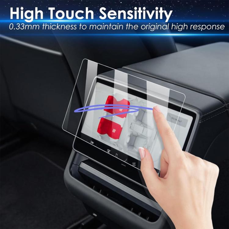 High-touch rear screen tempered glass film with clear curved panel and finger touch