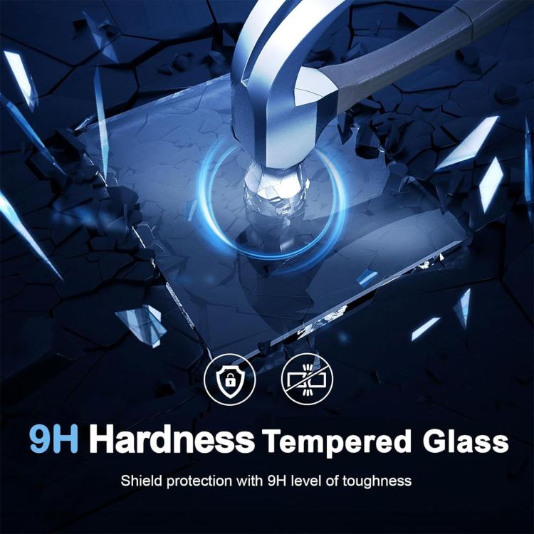 9H hardness tempered glass film protector for 8-inch rear screen, clear panel