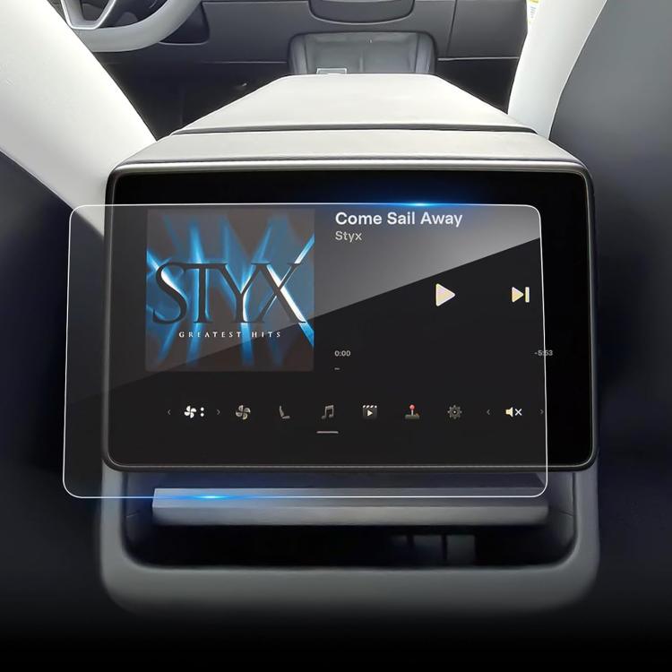Installed 8-inch rear screen tempered glass film on vehicle infotainment display