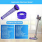 Purple vacuum filters with pleated mesh cylinder and circular HEPA-style filter