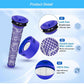 Vacuum filter set with pleated mesh cylinder, circular HEPA filter, and silicone seal