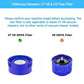 Two blue HEPA filter tops with vents and center pleated filter media
