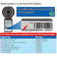 Purple vacuum filter cartridge with compatibility info card