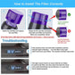 Purple vacuum filter cartridge showing correct sealed installation