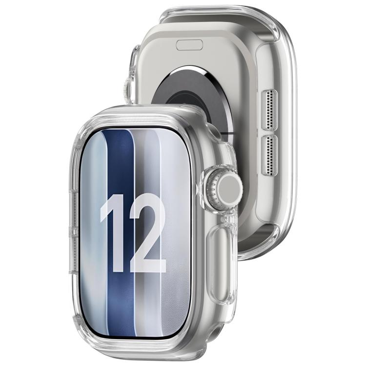 Half Coverage Hollow PC Watch Protective Case, For Apple Watch Series 12 Aluminum / Titanium 46mm, For Apple Watch Series 12 Ceramic 46mm, For Apple Watch Series 12 Aluminum / Titanium 42mm, For Apple Watch Series 12 Ceramic 42mm