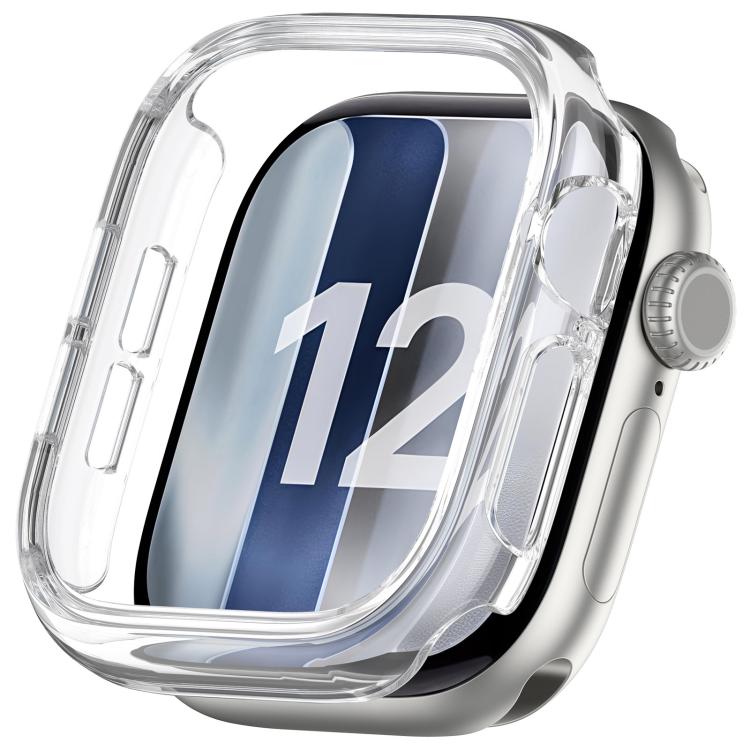 Half Coverage Hollow PC Watch Protective Case, For Apple Watch Series 12 Aluminum / Titanium 46mm, For Apple Watch Series 12 Ceramic 46mm, For Apple Watch Series 12 Aluminum / Titanium 42mm, For Apple Watch Series 12 Ceramic 42mm