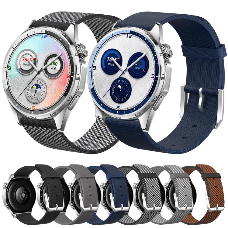 Seamless Design Knitted Nylon Watch Band, 22mm
