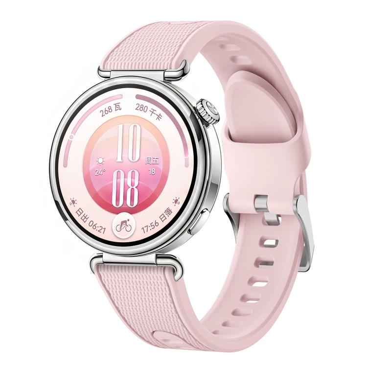 Woven Texture Two Color Silicone Watch Band, 18mm