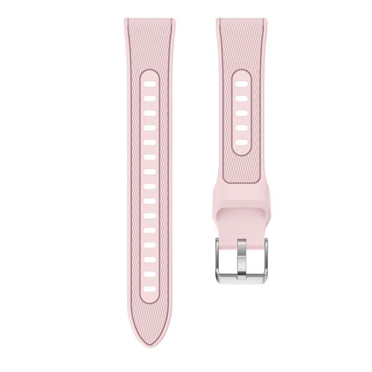 Woven Texture Two Color Silicone Watch Band, 18mm