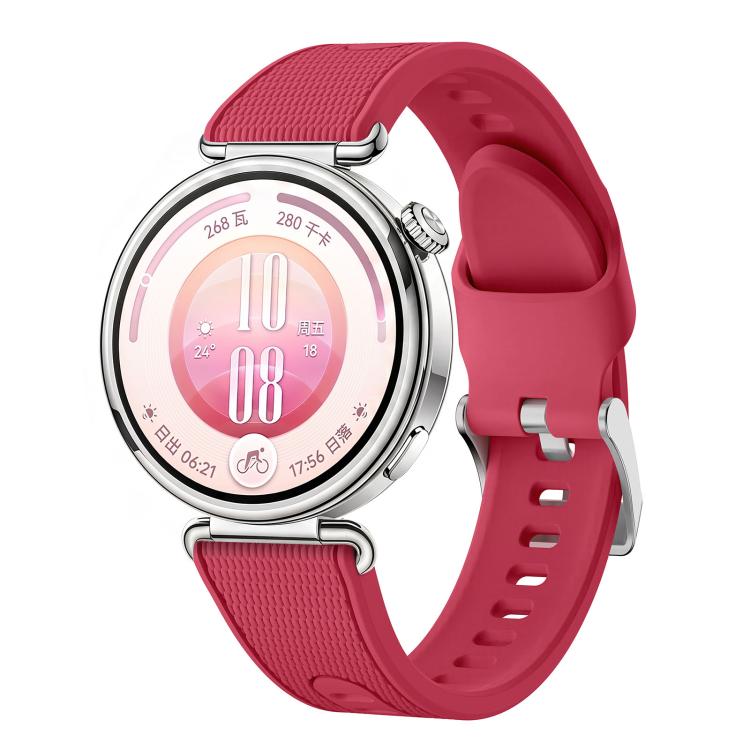 Woven Texture Two Color Silicone Watch Band, 18mm