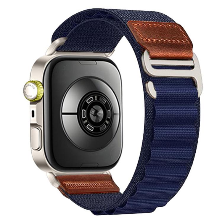 Retro Vegan Leather Label Silver Hook Alpine Nylon Loop Watch Band, For Huawei Watch Fit 5 / Fit 5 Pro / Fit 4