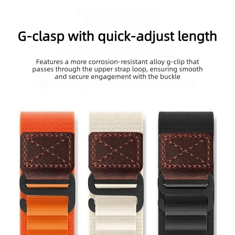 Retro Vegan Leather Label Silver Hook Alpine Nylon Loop Watch Band, For Huawei Watch Fit 5 / Fit 5 Pro / Fit 4