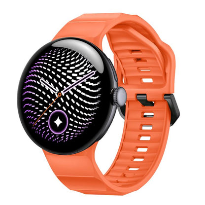 Wave Texture Solid Color Silicone Watch Band, For Google Pixel Watch 5 / 4 / 3 45mm
