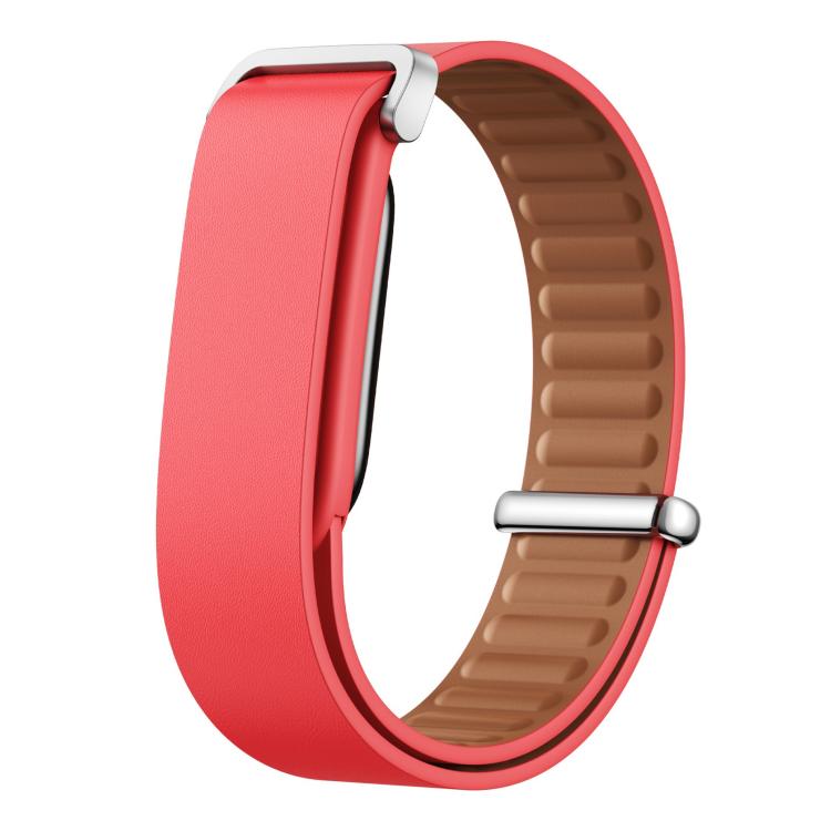 Smooth Buckle Closure Loop Genuine Leather Watch Band, For Google Fitbit Air