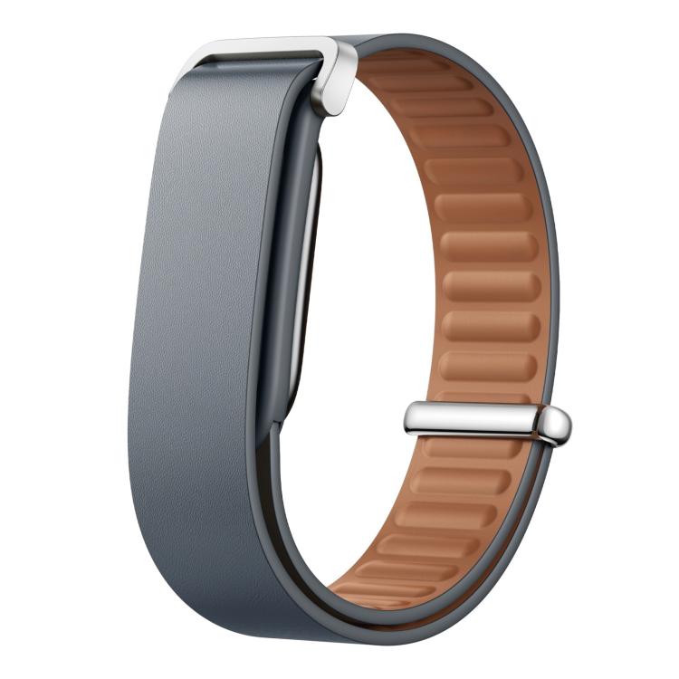 Smooth Buckle Closure Loop Genuine Leather Watch Band, For Google Fitbit Air