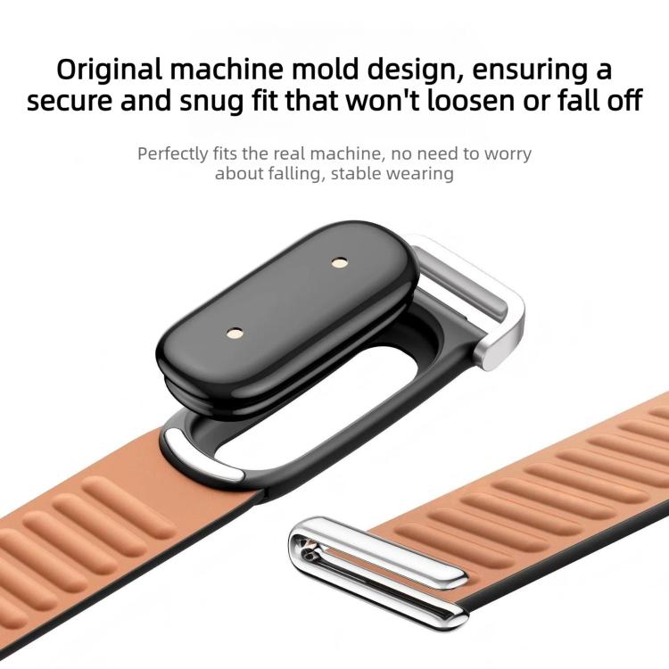 Smooth Buckle Closure Loop Genuine Leather Watch Band, For Google Fitbit Air