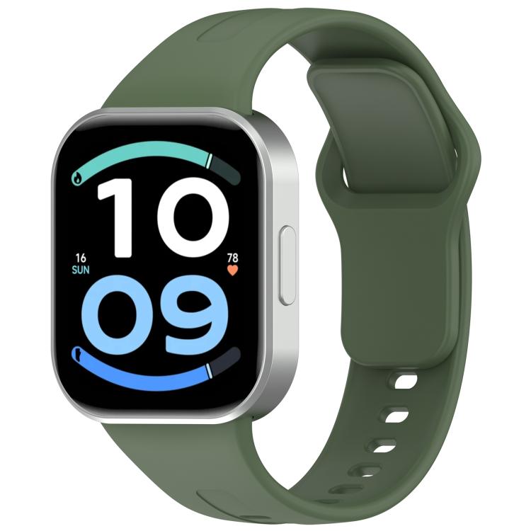 Flat Reverse Buckle Solid Color Silicone Watch Band, For Redmi Watch 6 Active