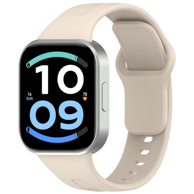 Flat Reverse Buckle Solid Color Silicone Watch Band, For Redmi Watch 6 Active