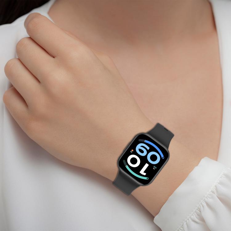 Flat Reverse Buckle Solid Color Silicone Watch Band, For Redmi Watch 6 Active