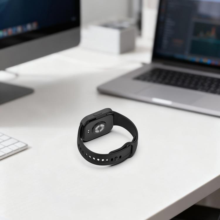 Flat Reverse Buckle Solid Color Silicone Watch Band, For Redmi Watch 6 Active